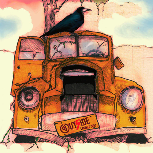 Pochette du "Crashed cars" (2026) de OUT5IDE